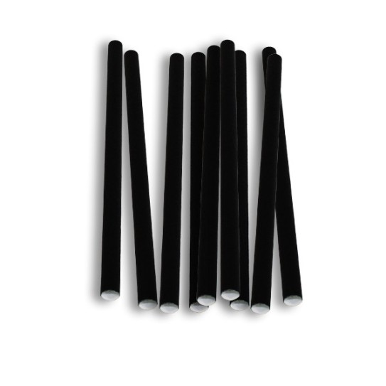 Pailles réutilisables Algon Noir plastique 22 cm 25 Unités