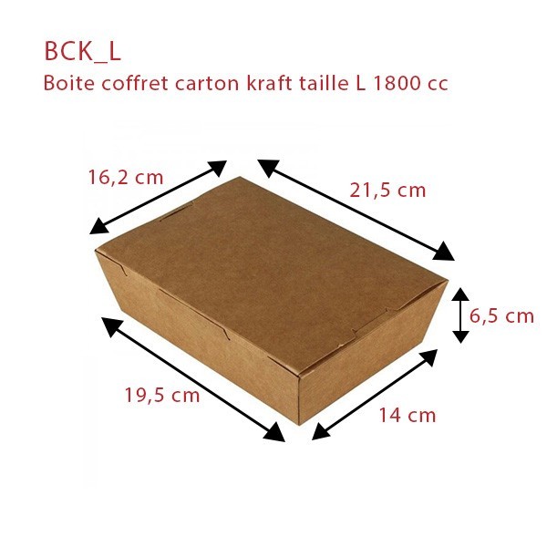 Carré - Boite carton kraft 14cm