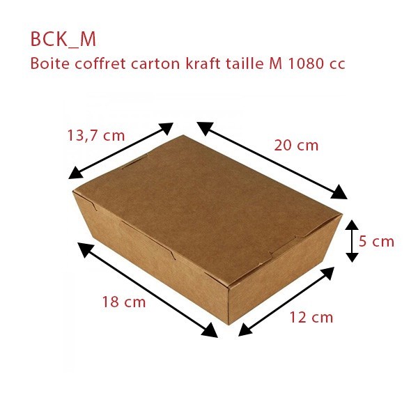 Boite Coffret Carton Kraft - SML Food Plastic