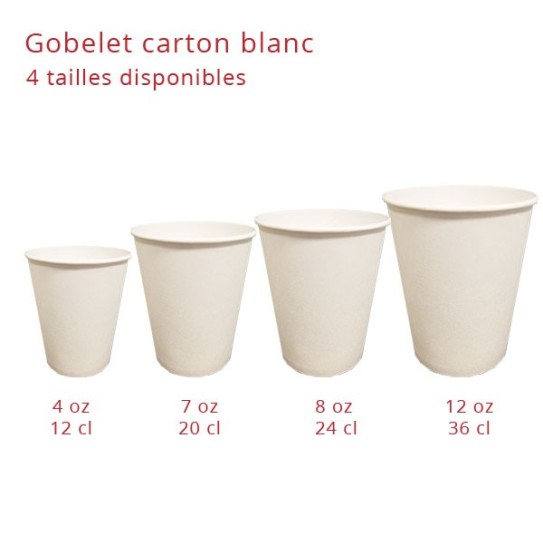 Gobelet Carton Blanc - SML Food Plastic
