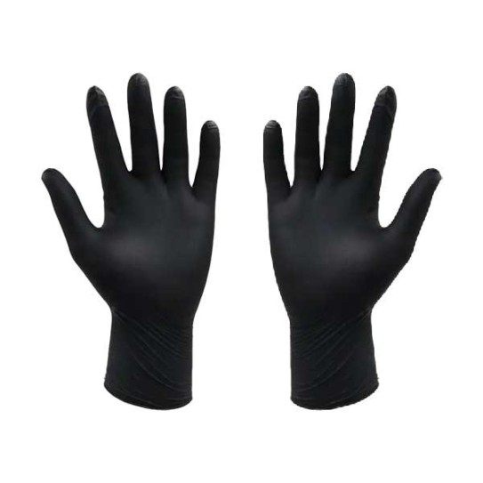 Taille S - Noir - Gants jetables en Nitrile, pour la protection de la  cuisine, le travail à la main, le netto
