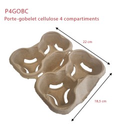 miniature Porte-gobelet cellulose 2 et 4 compartiments