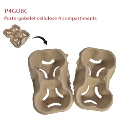 miniature Porte-gobelet cellulose 2 et 4 compartiments