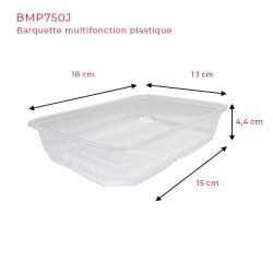 miniature Barquette Plastique Multifonction Rectangle