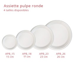 miniature Assiette Pulpe Ronde Blanche