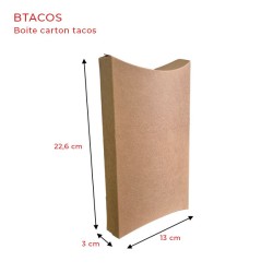 miniature Boite carton kraft tacos