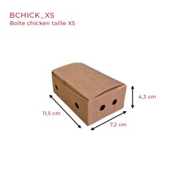 miniature Boite carton kraft chicken