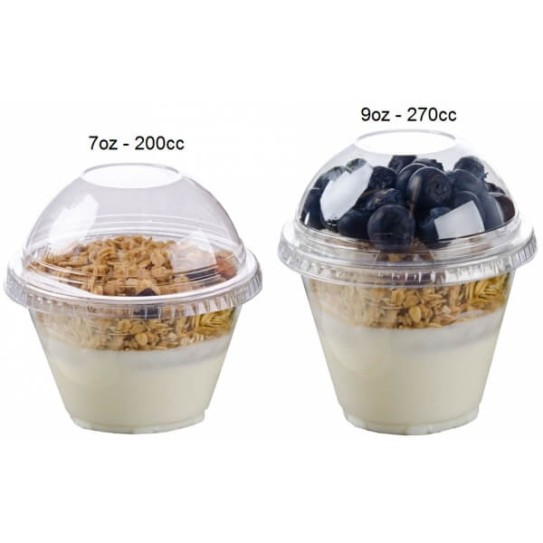 Pot Rond à Dessert Plastique Cristal - SML Food Plastic